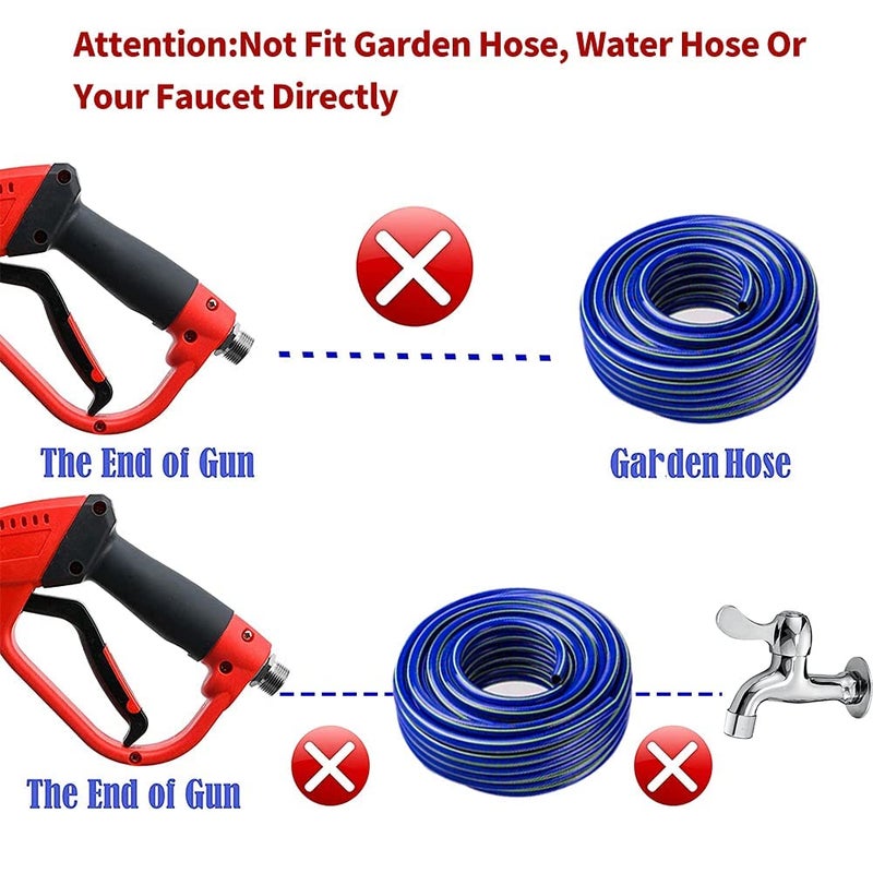 CHAVOR Upgraded Pressure Washer Gun with Extension Replacement Wand, M22 Fitting,7 Inch 30 Degree Curved Rod, 5 Nozzle Tips, 5000 PSI, 47 Inch - Image 3